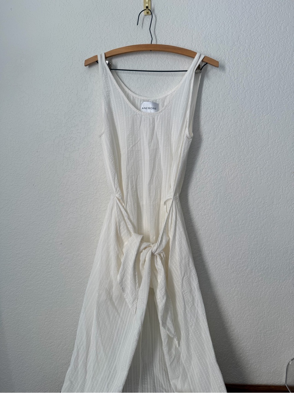 ANEMOS D.K. MIDI WRAP DRESS IN WOVEN BAMBOO COTTON GAUZE Large - Picture 3 of 8